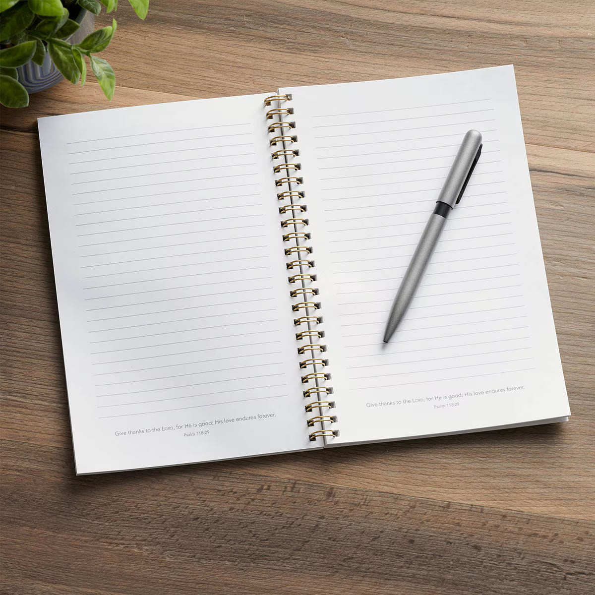 Christian Art Gifts - Sufficient Grace Taupe Meadow Soft Cover Spiral Notebook