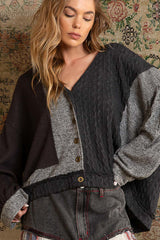Button Down Knit Cardigan Sweater