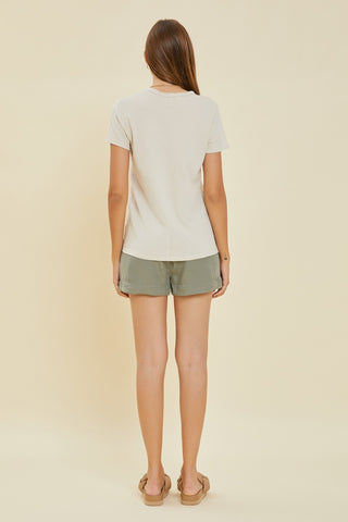 Garment Collared Dyed Cotton Tee
