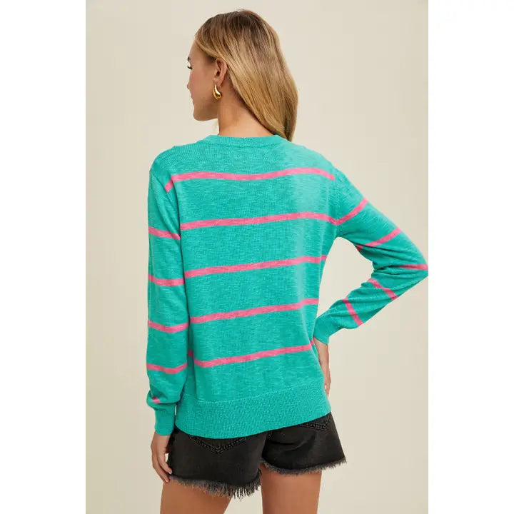 Striped Lightweight Sweater Top