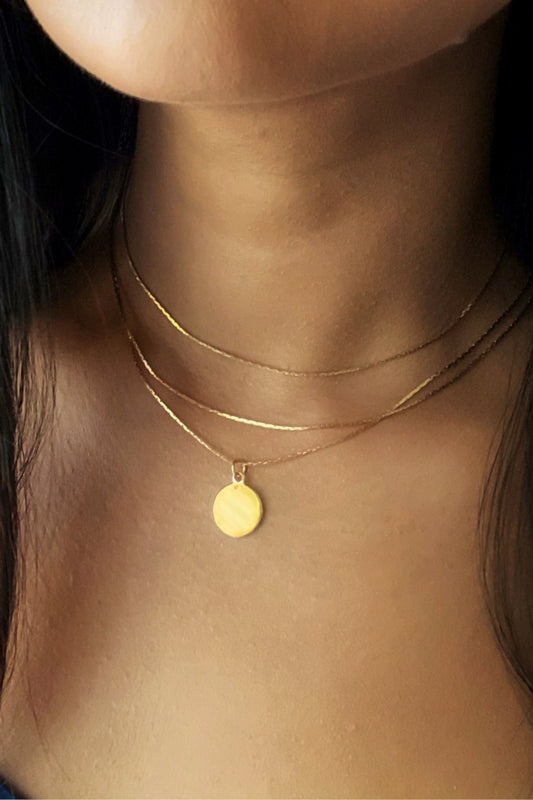 18K Waterproof Stainless Steel Layered Necklace