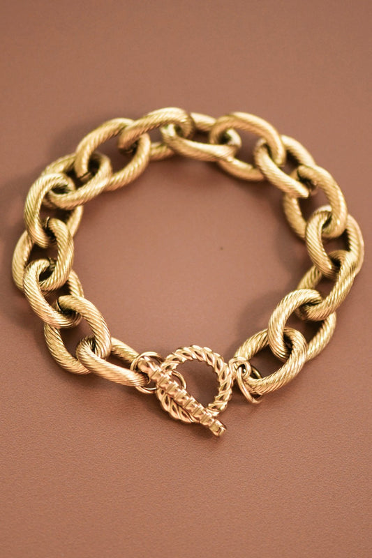 18K Waterproof Stainless Steel Chain Link Bracelet