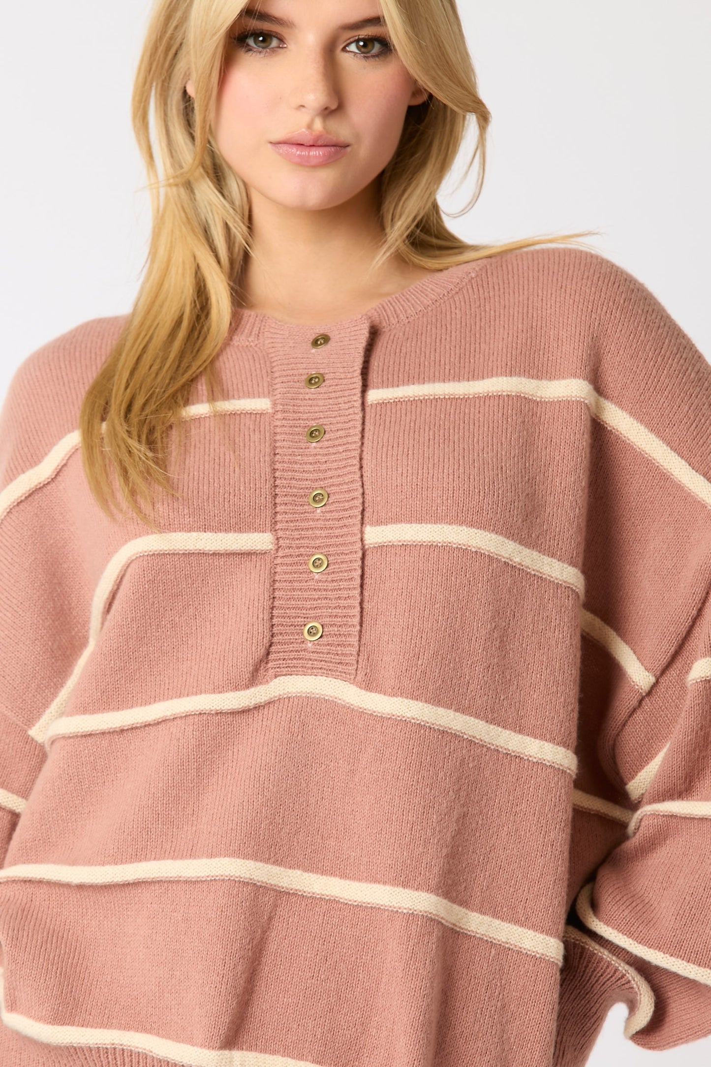 Multi Color 3D Line Oversized Sweater