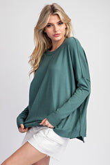 Long Sleeve Round Neck Sweater Top