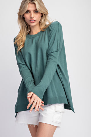 Long Sleeve Round Neck Sweater Top