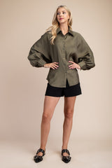 Business As Usual Voluminous Sleeve Blouse