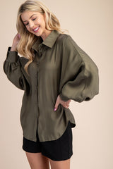 Business As Usual Voluminous Sleeve Blouse