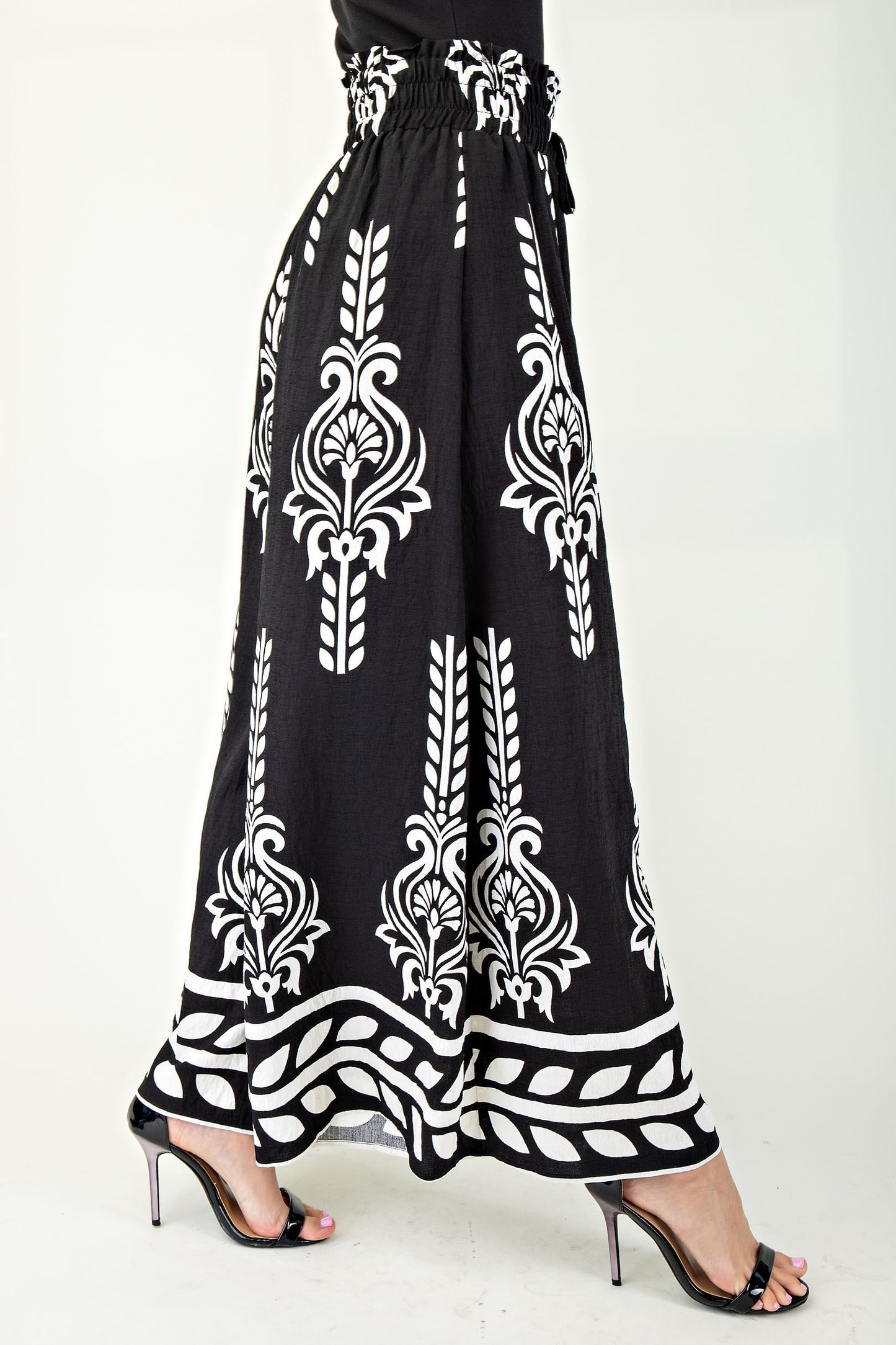 Printed Wide Leg Pants