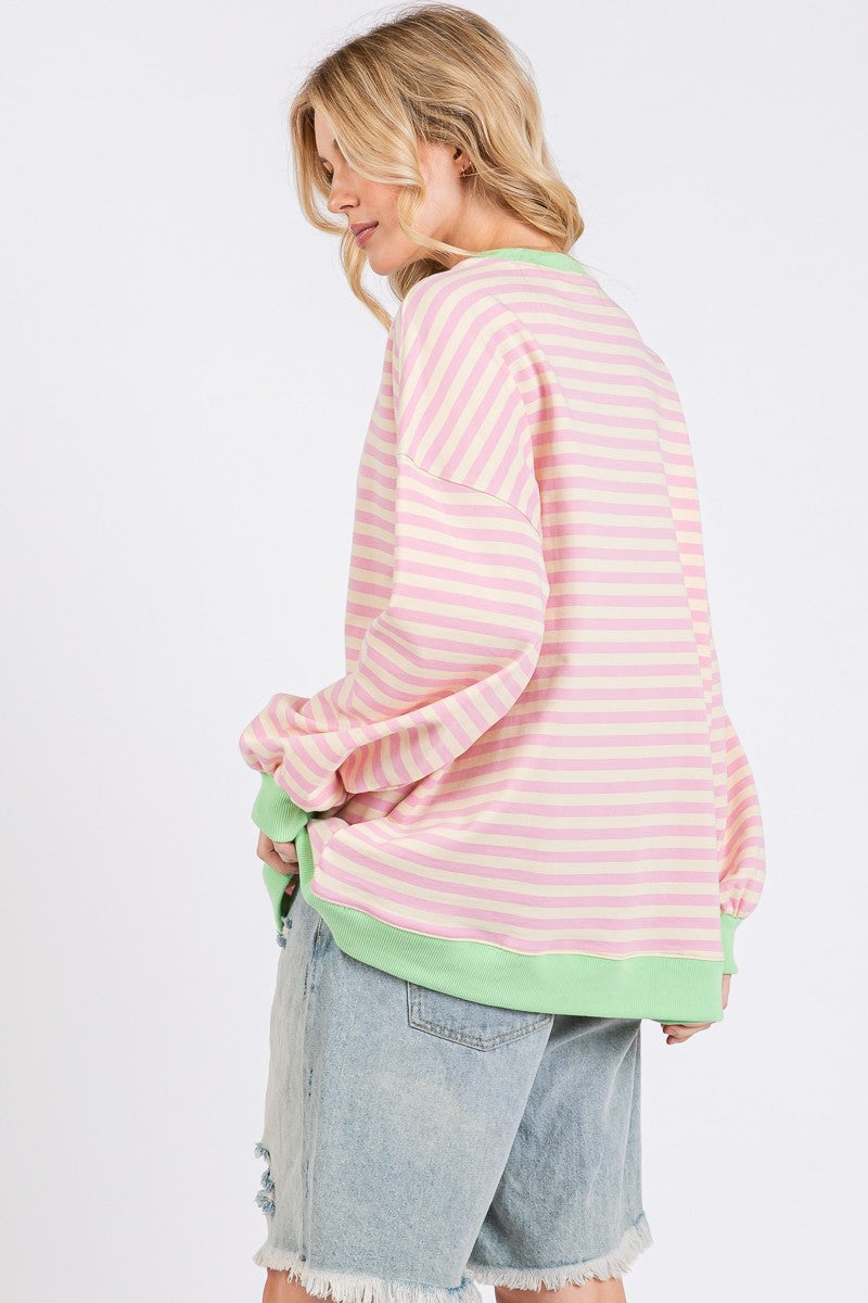 Multi Color Striped Sweatshirt