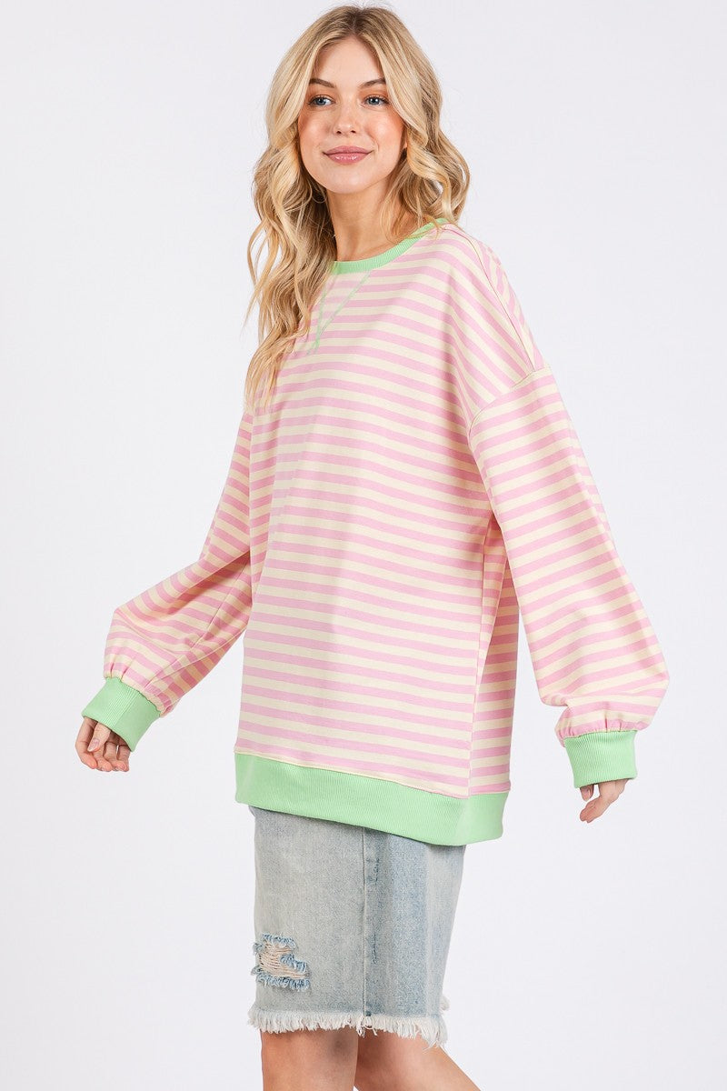 Multi Color Striped Sweatshirt