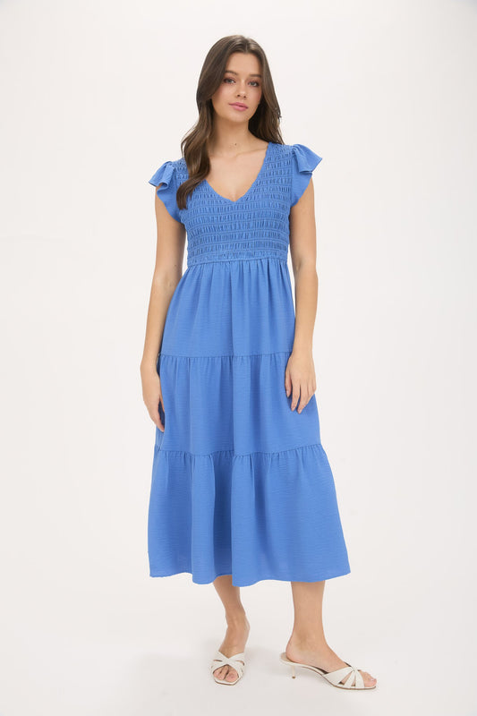 Flutter Sleeve Maxi Dress