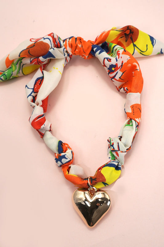 Handmade Heart Scarf Necklace