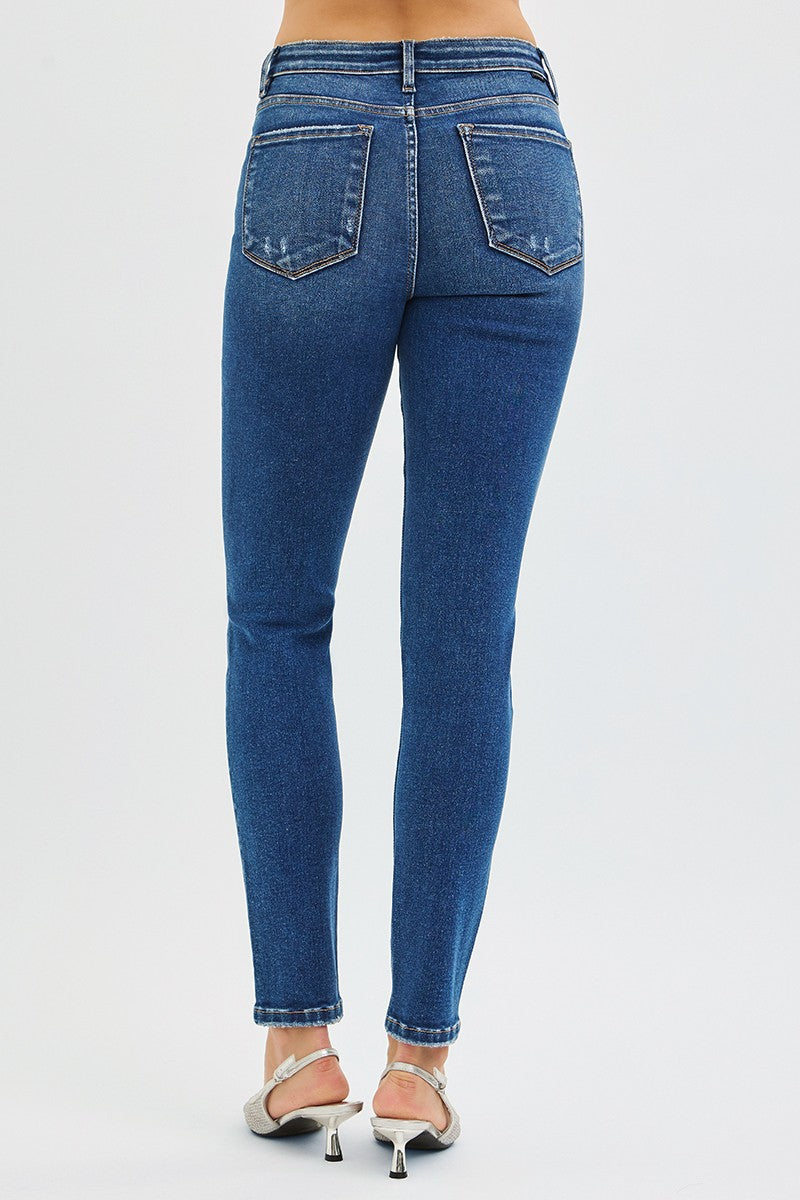 Risen - Tummy Control Mid Rise Ankle Skinny Jeans