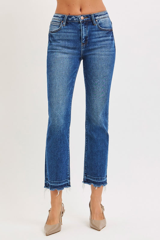 Risen - High Rise Crop Straight Jeans