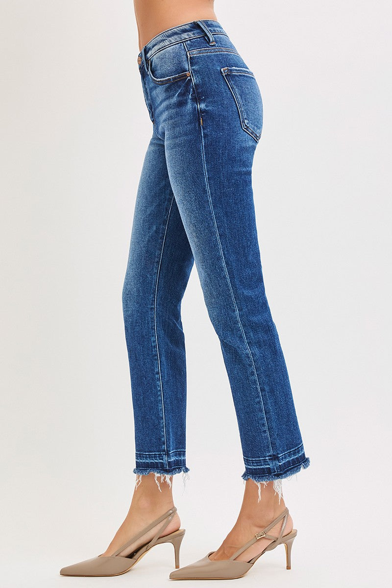 Risen - High Rise Crop Straight Jeans