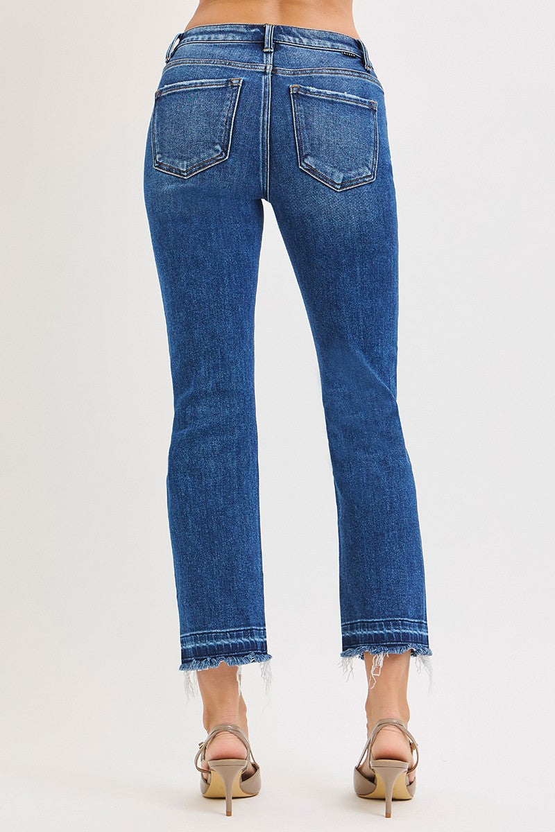 Risen - High Rise Crop Straight Jeans