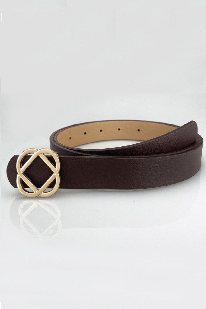 Geometric Interlaced Buckle Fashion Belt