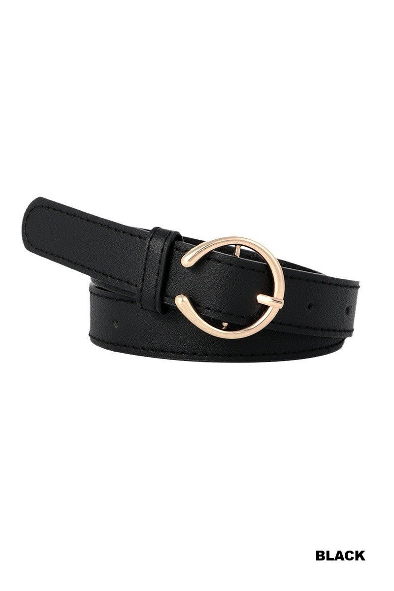 Open Circle Pin Buckle Fashion Belt