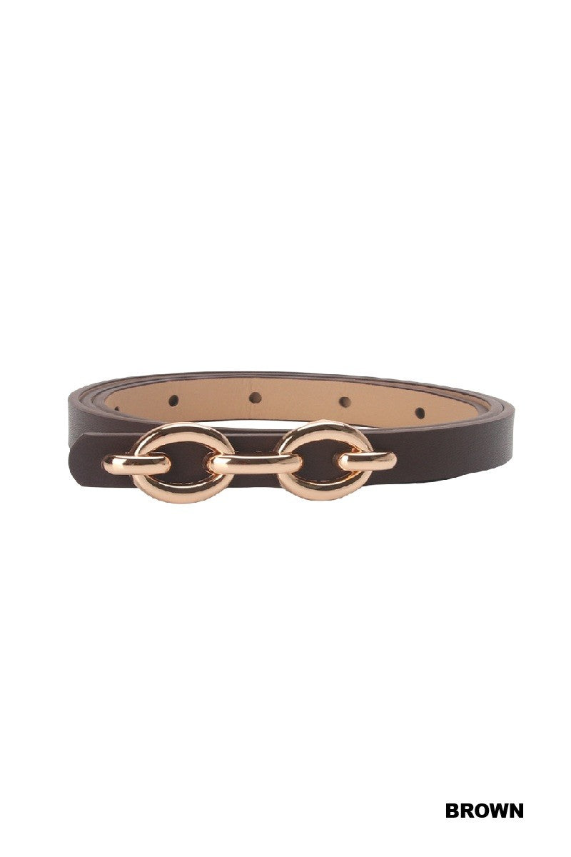 Double Chain Buckle Fashion Belt