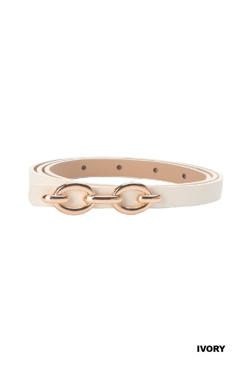 Double Chain Buckle Fashion Belt