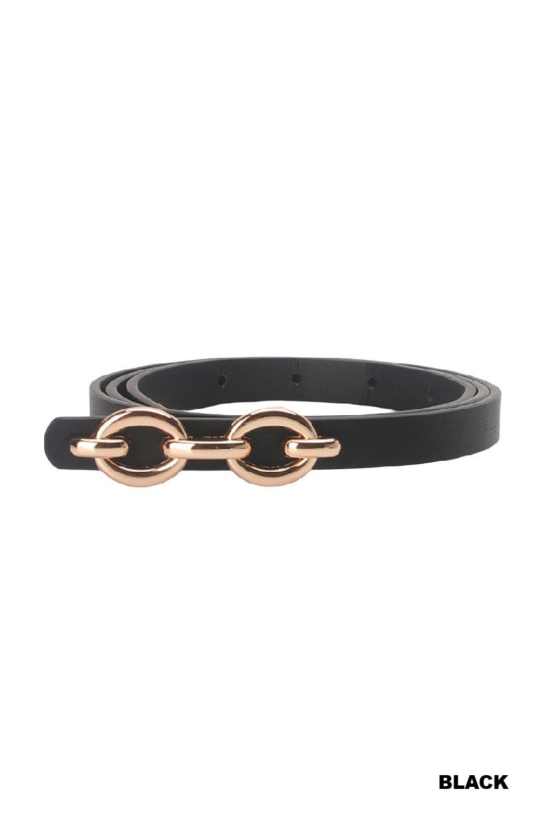 Double Chain Buckle Fashion Belt