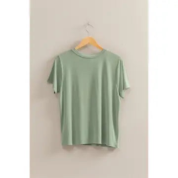 Basic Round Neck Short Sleeve T Shirt