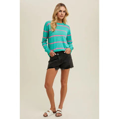 Striped Lightweight Sweater Top