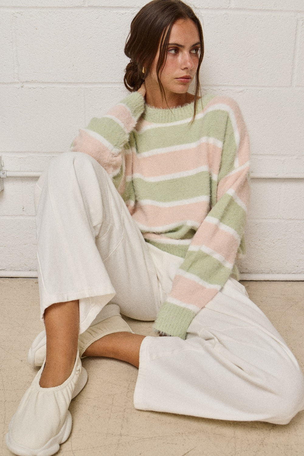 Fuzzy Knit Sweater Top