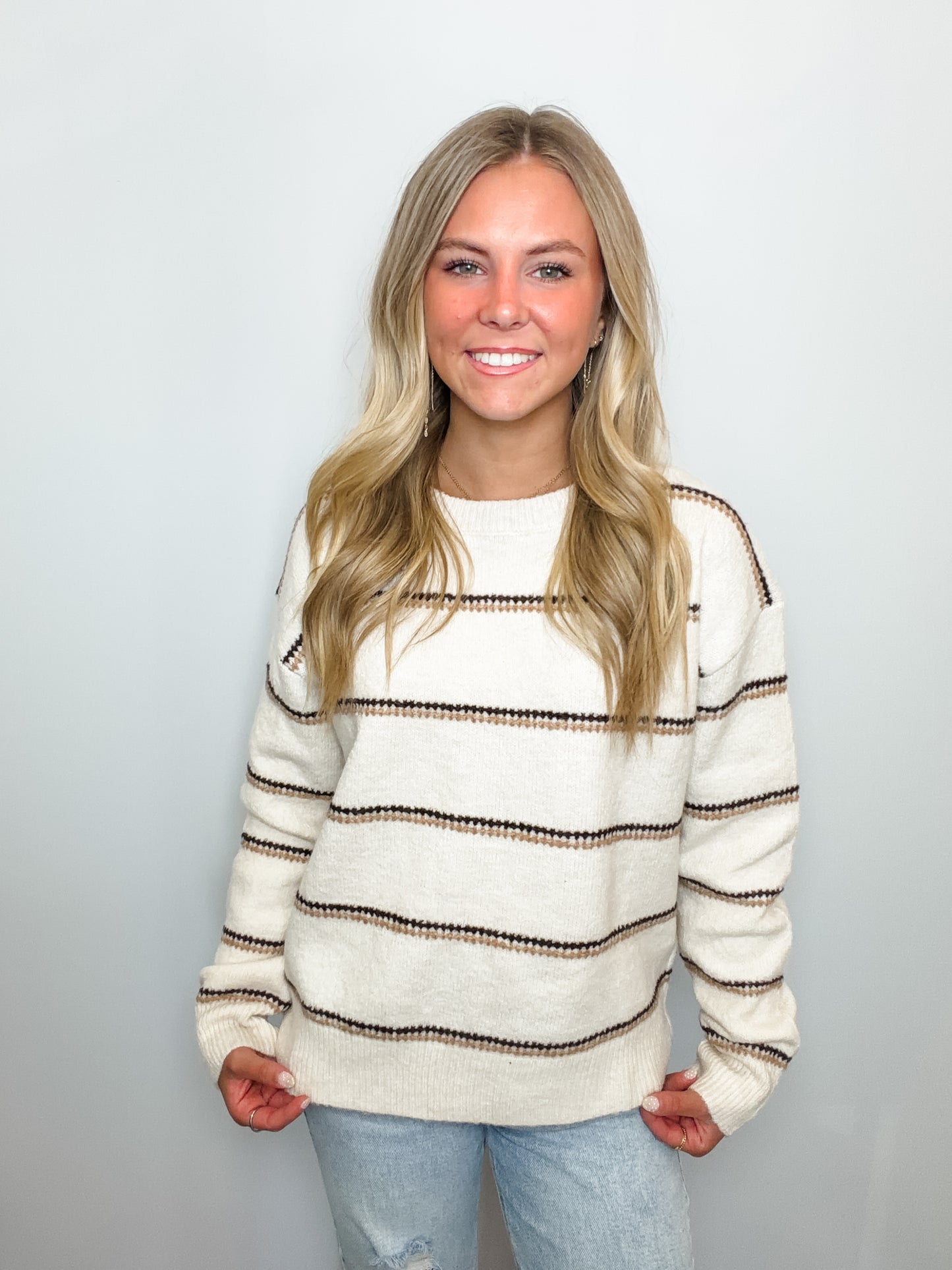Striped Crew Neck Sweater