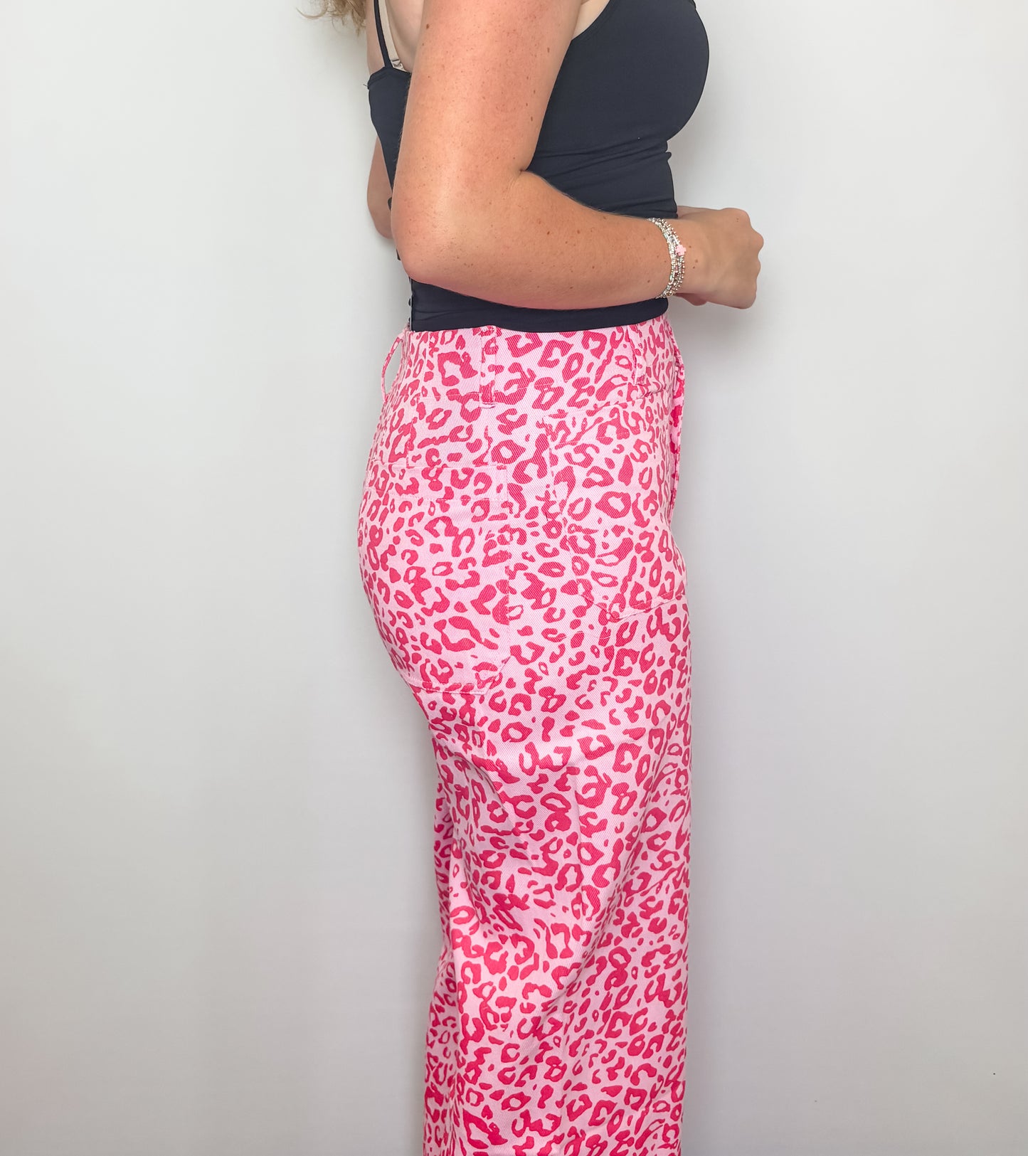 Ankle Cropped Leopard Print Summer Pants