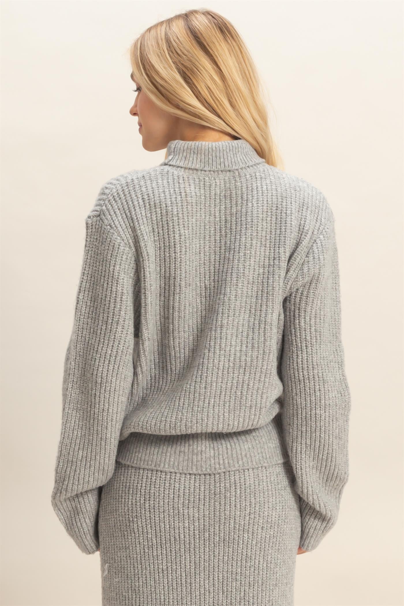 Ribbed Turtleneck Sweater