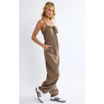 She's Poetry Gathered Bodice Jumpsuit