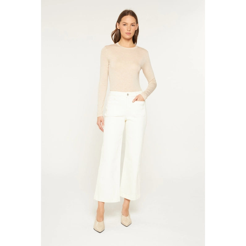 High Rise Cropped Wide Leg