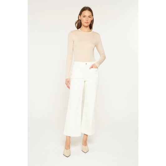 High Rise Cropped Wide Leg