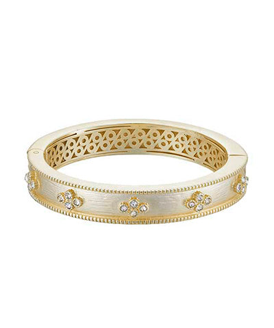 CZ Flower Embossed Bracelet