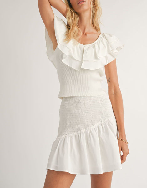 Picnics Ruffle Detail Sweater