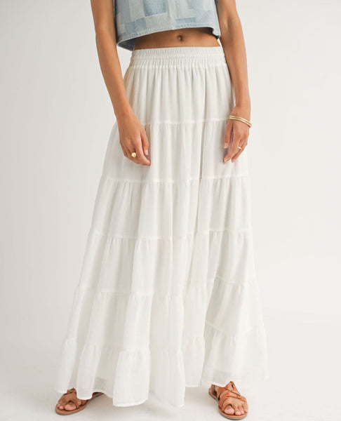 Coastal Tiered Maxi Skirt