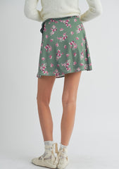 Hostess Wrap Mini Skirt