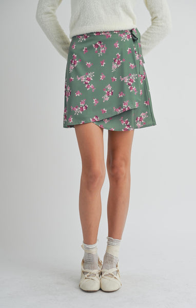 Hostess Wrap Mini Skirt