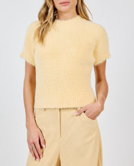 Rudy Ribbed Short Sleeve Sweater