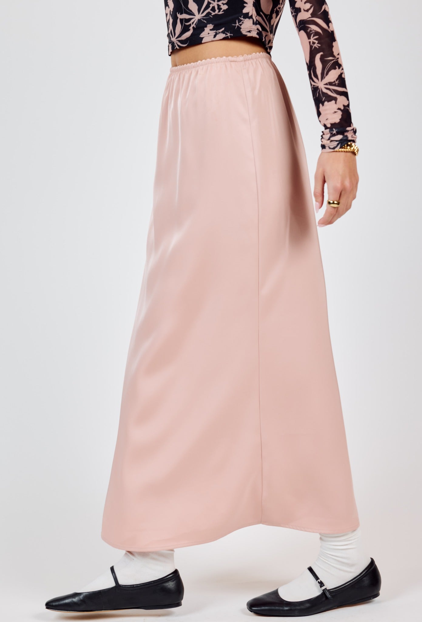 Mood Boost Stretch Waist Maxi Skirt