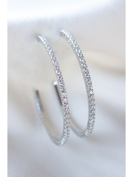 Kinsey Designs - Blaze Hoop Silver Earring