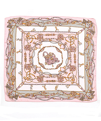 Chain Print Silky Bandana Scarf