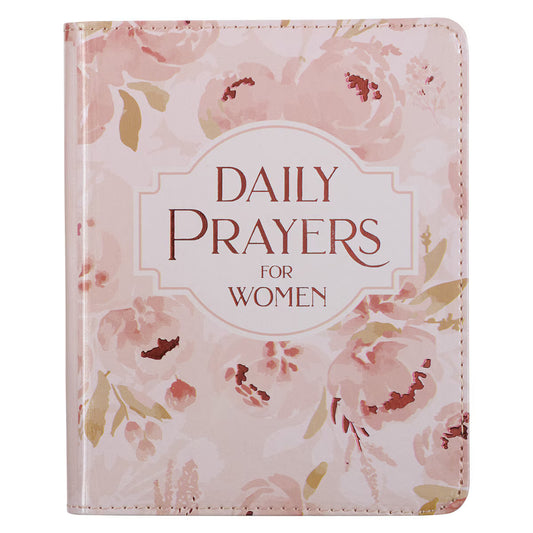 Christian Art Gifts - Daily Prayers for Women Pink Floral Faux Leather Devotional