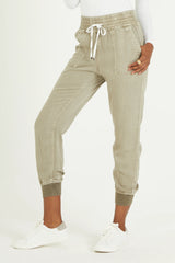 Jacey Super High Rise Cropped Jogger Pants