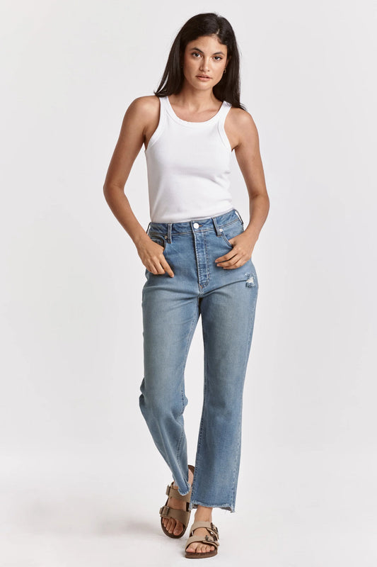 Dear John - Audrey Super High Rise Cropped Wide Leg Jeans