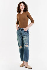Jodi Super High Rise Cropped Straight Jeans