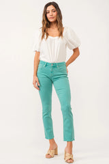Blaire Mid Rise Slim Straight Jeans