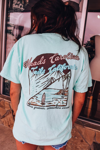 Heads Carolina, Tails California Comfort Color T-Shirt