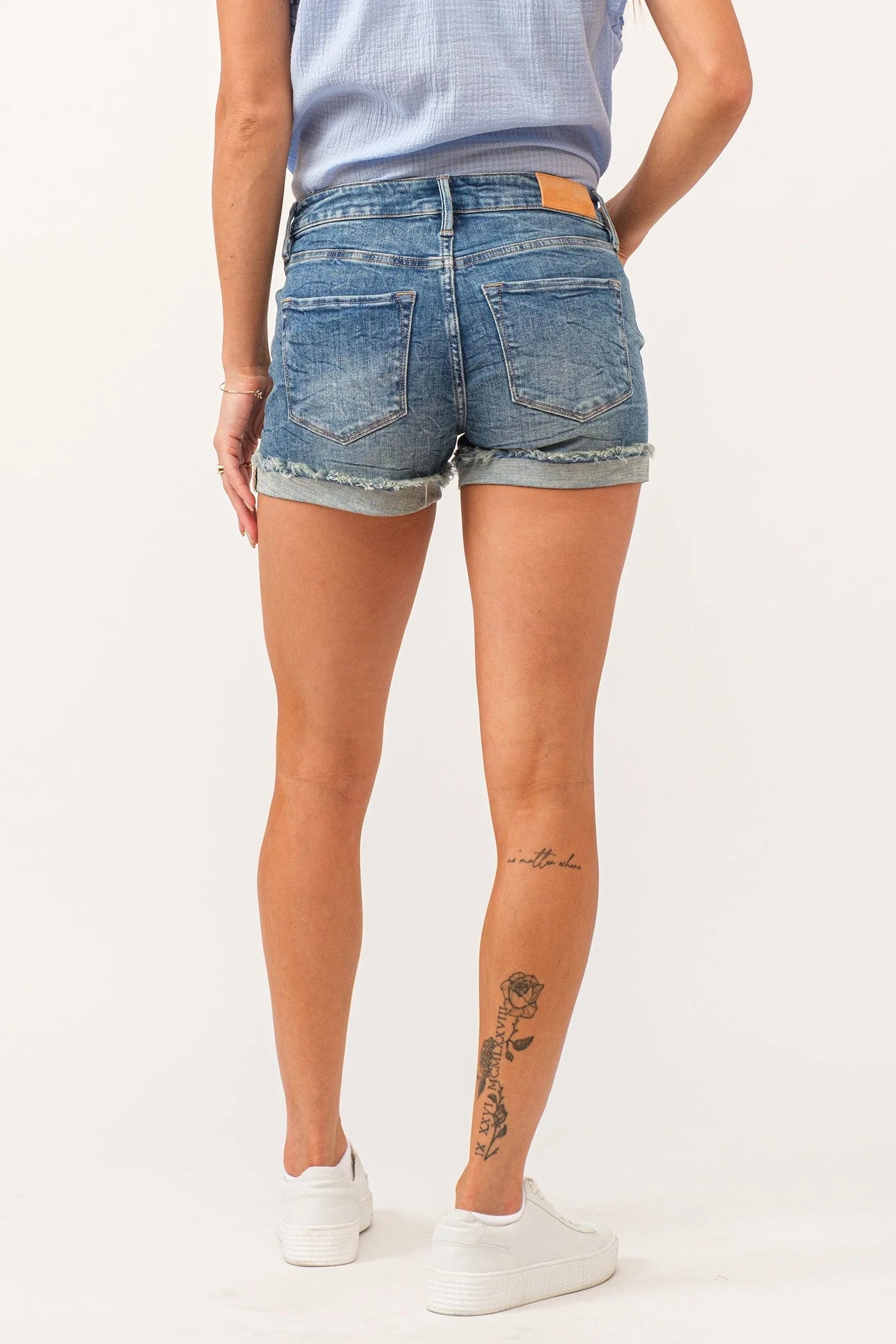 Ava Mid Rise Cuff Shorts